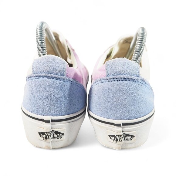 Vans Ward Platform Suede Colorblock Skate Sneakers Pink / Blue / White Women's 8 - Picture 5 of 11